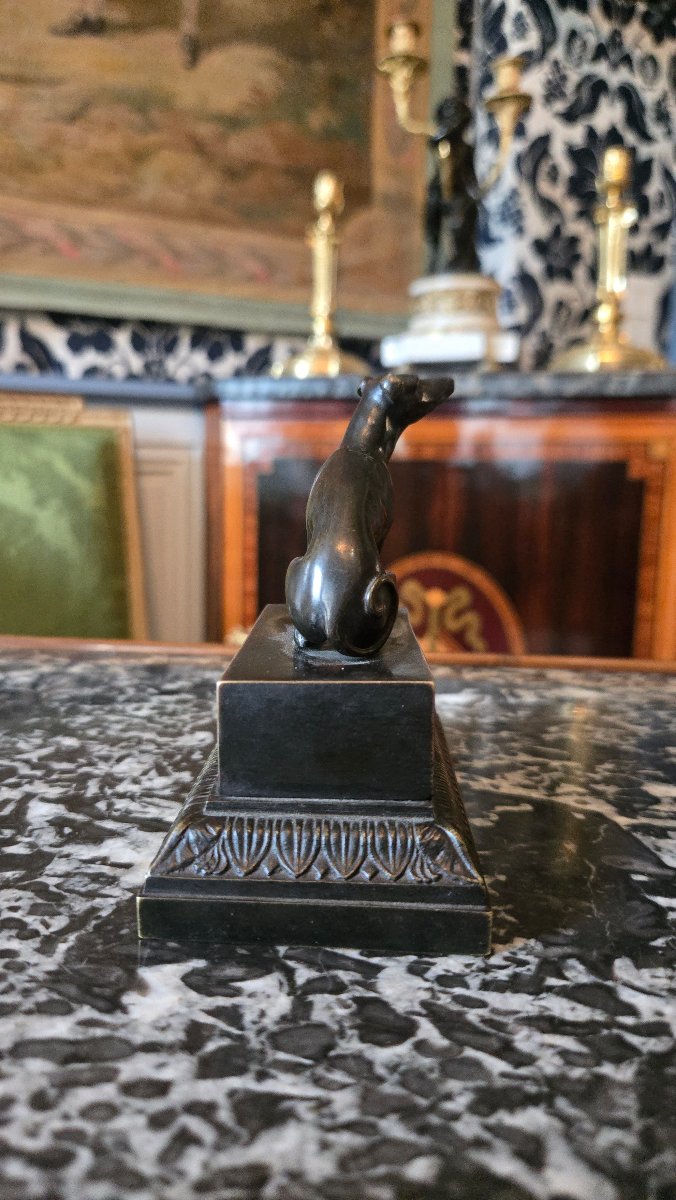 Small Inkstand With A Sitting Dog, Empire Period, Early 19th Century.-photo-4