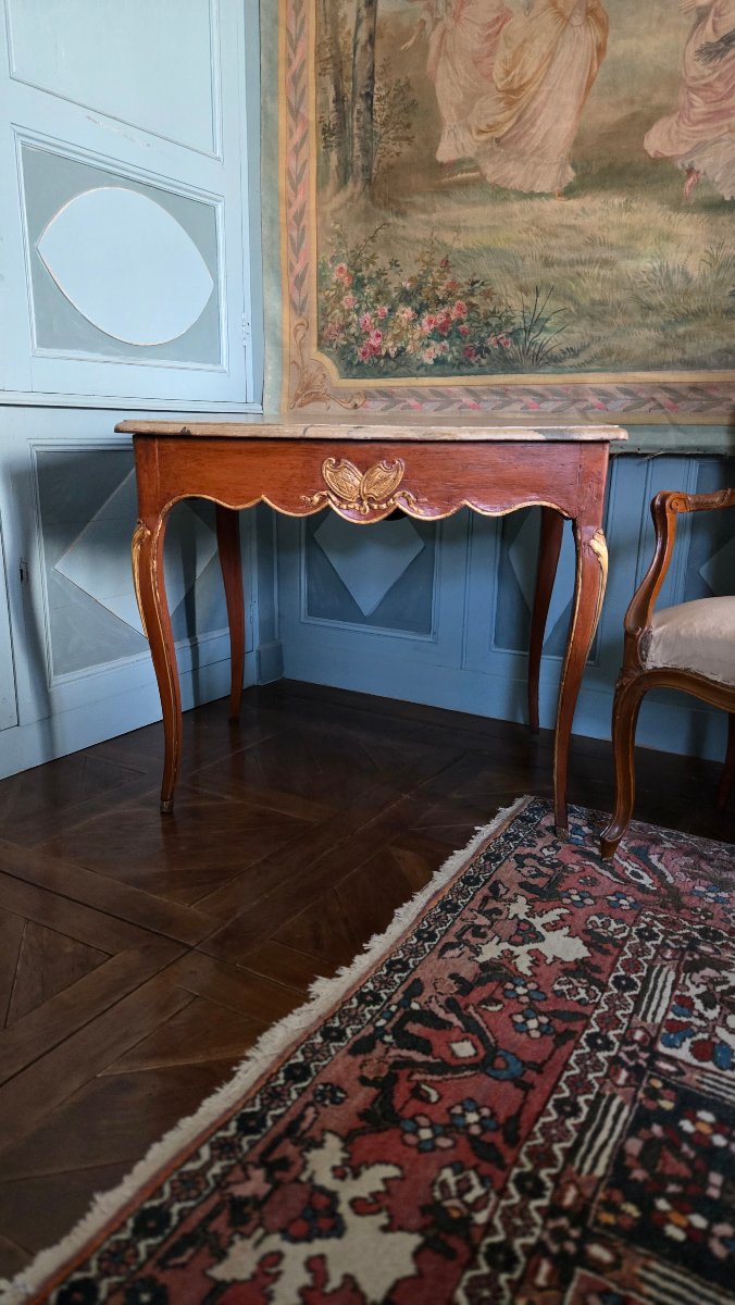 Table à écrire de milieu à décor d’inspiration héraldique.   Époque Louis XV, milieu du XVIIIᵉ -photo-5