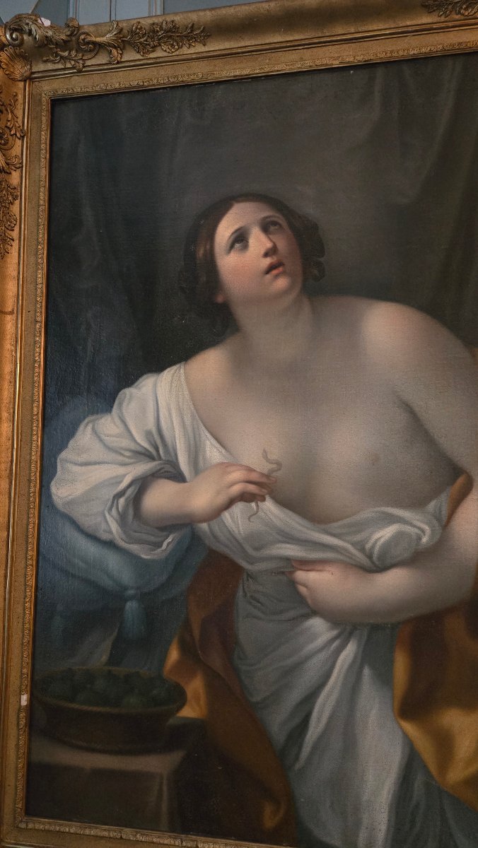 Cléopâtre se donnant la mort,  École italienne de la fin du XVIIIᵉ siècle D’après Guido Reni.-photo-3