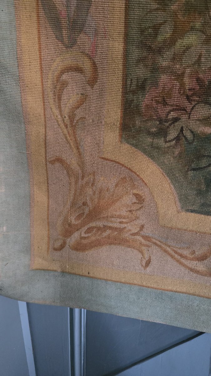 Grande peinture-tapisserie à scène de danse dans un parc, Vers 1880-1910 .-photo-4