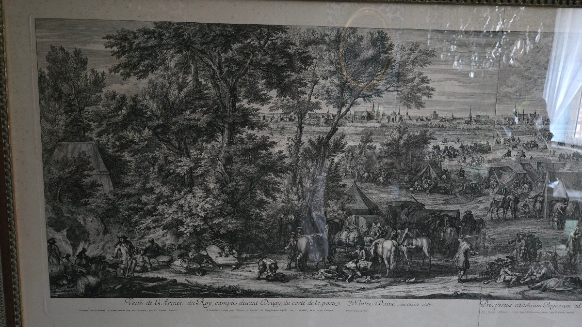 Veuë de l’Armée du Roy devant Doüay – Chalcographie du Louvre , Adam Frans van der Meulen.-photo-3
