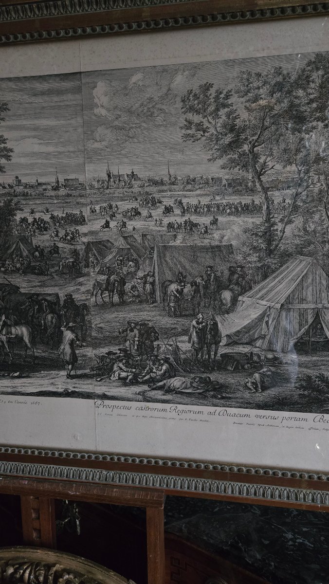 Veuë de l’Armée du Roy devant Doüay – Chalcographie du Louvre , Adam Frans van der Meulen.-photo-4