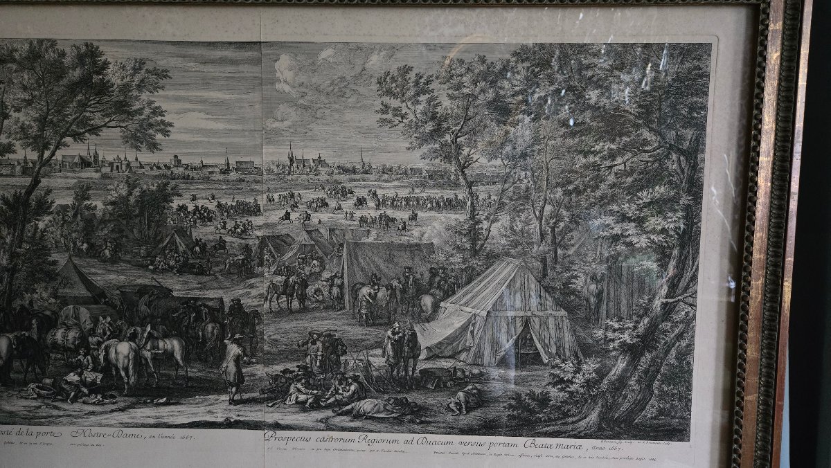 Veuë de l’Armée du Roy devant Doüay – Chalcographie du Louvre , Adam Frans van der Meulen.-photo-4