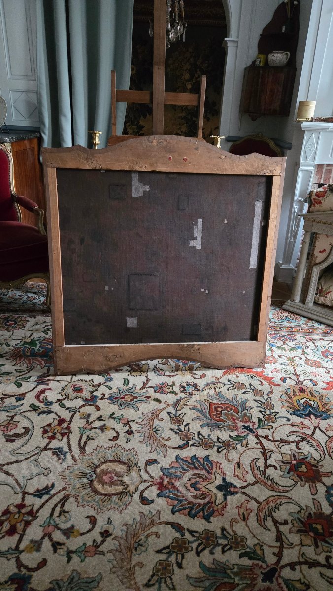 Large Overdoor Panel Decorated With Flowers And Fruit—18th-century Piedmontese School.  -photo-3