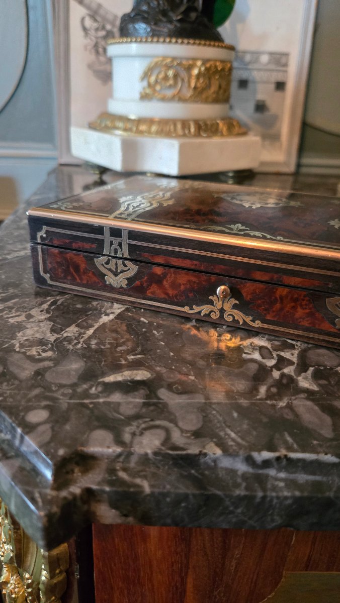 A Small Marquetry Box From The Tahan Company, Purveyor To The Emperor.   -photo-1