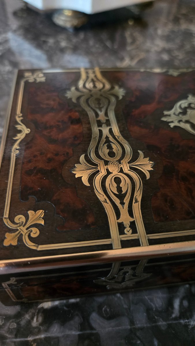A Small Marquetry Box From The Tahan Company, Purveyor To The Emperor.   -photo-3