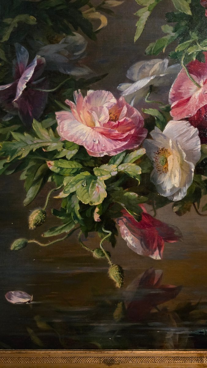 Charlotte élise Puyroche-wagner (1828–1895) – Flowers Among Thorns – 1861 Salon.-photo-4
