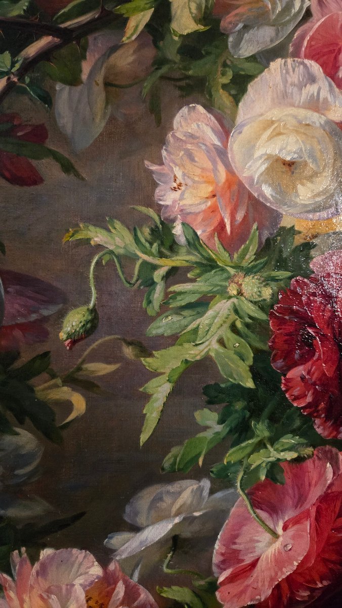 Charlotte élise Puyroche-wagner (1828–1895) – Flowers Among Thorns – 1861 Salon.-photo-1