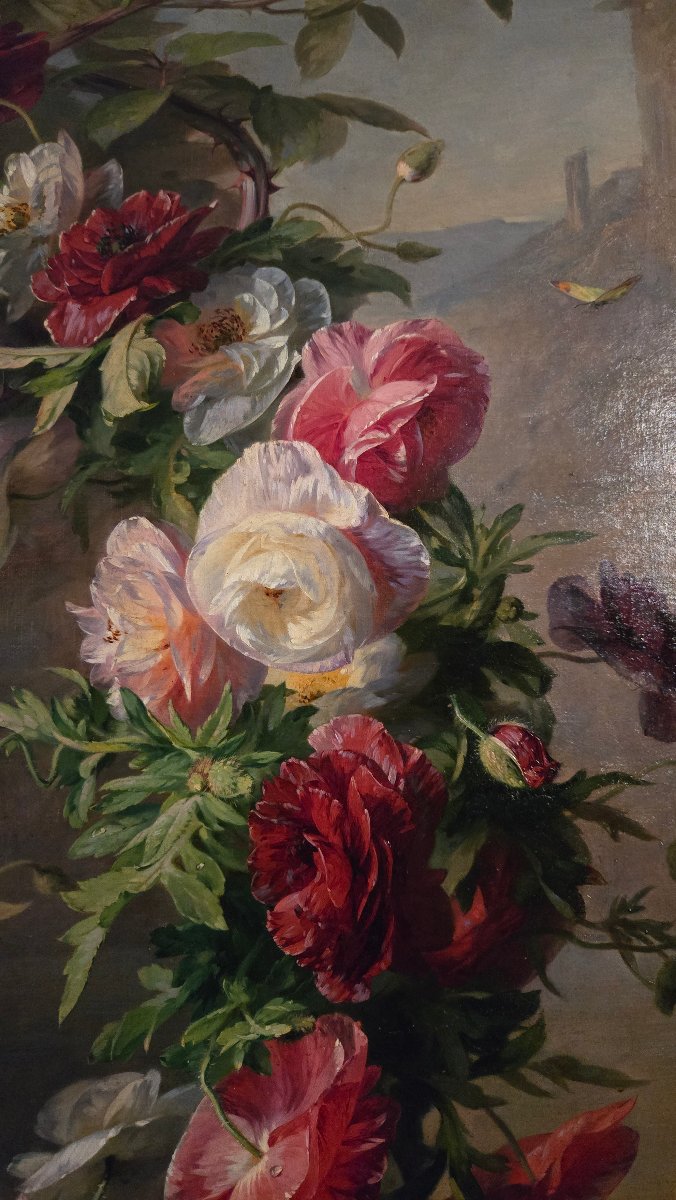 Charlotte élise Puyroche-wagner (1828–1895) – Flowers Among Thorns – 1861 Salon.-photo-3