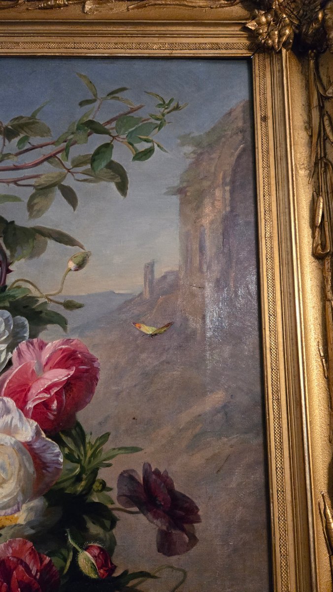 Charlotte élise Puyroche-wagner (1828–1895) – Flowers Among Thorns – 1861 Salon.-photo-6