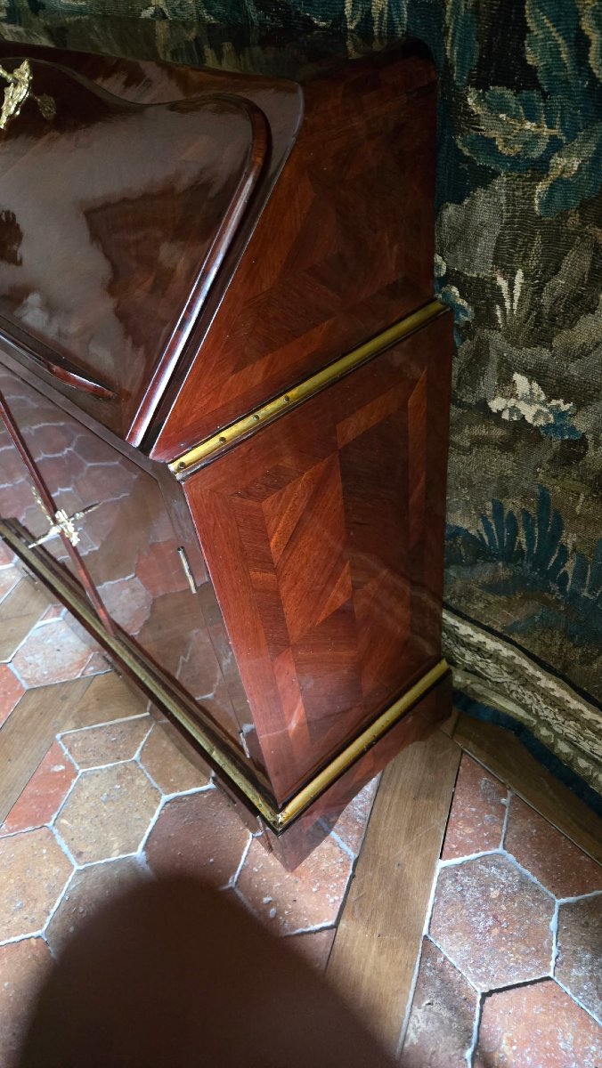 Sloping Desk Converted Into A Prayer Stool, Stamped "p. Daneau," Dating From The Late Louis XIV To Early Regency Period,   -photo-4