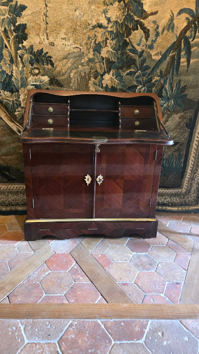 Sloping Desk Converted Into A Prayer Stool, Stamped "p. Daneau," Dating From The Late Louis XIV To Early Regency Period,   -photo-1