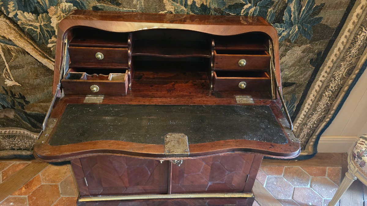 Sloping Desk Converted Into A Prayer Stool, Stamped "p. Daneau," Dating From The Late Louis XIV To Early Regency Period,   -photo-2