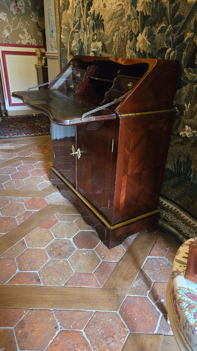 Sloping Desk Converted Into A Prayer Stool, Stamped "p. Daneau," Dating From The Late Louis XIV To Early Regency Period,   -photo-4