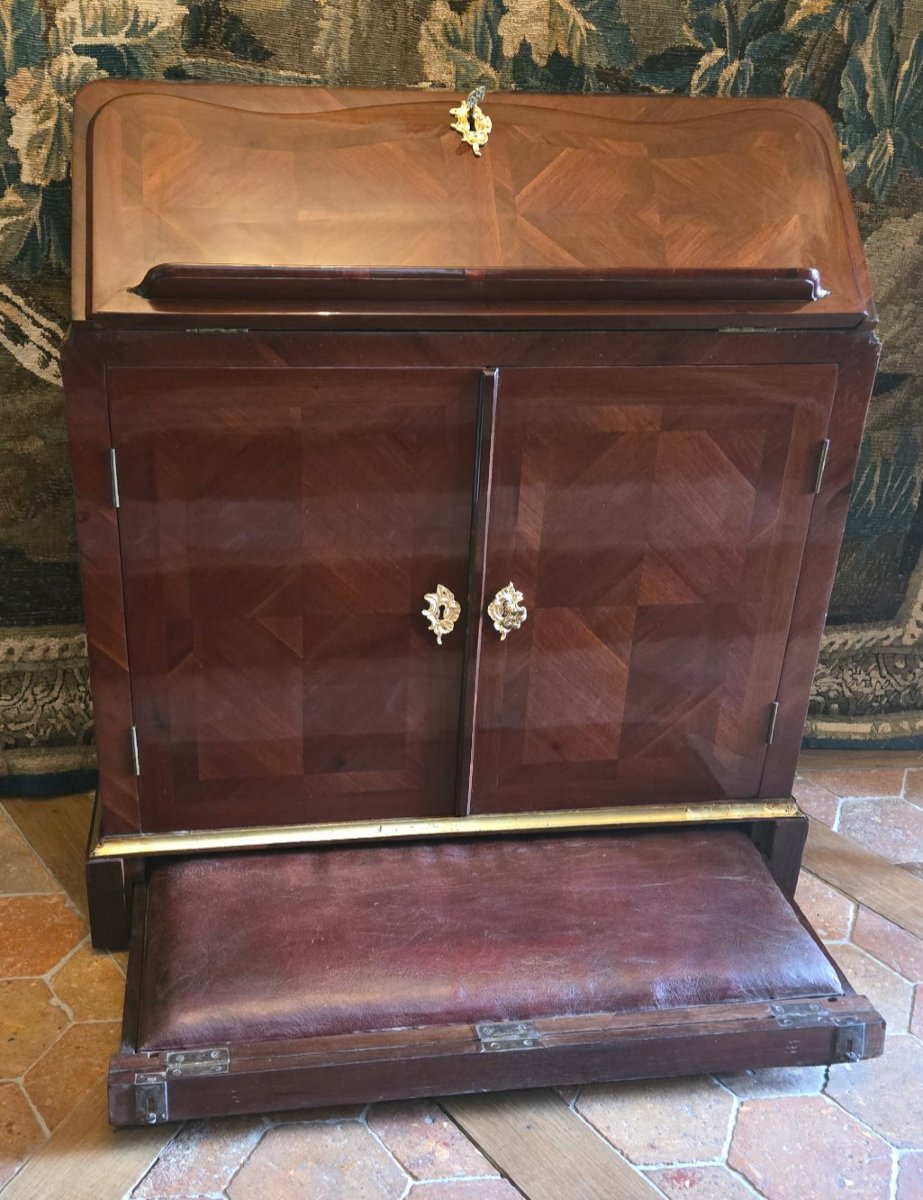 Sloping Desk Converted Into A Prayer Stool, Stamped "p. Daneau," Dating From The Late Louis XIV To Early Regency Period,   -photo-6