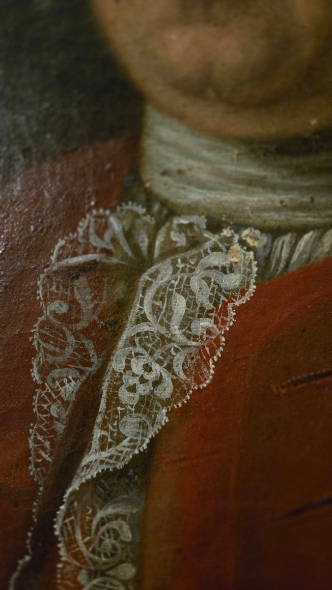 Portrait Of An Architect With A Compass; Oil On Canvas, Signed And Dated 1757; 18th Century.  -photo-4