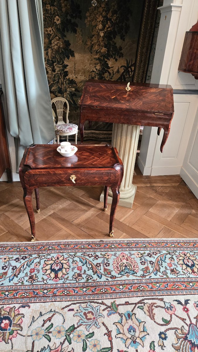 rare meuble de voyage à transformations en bois de violette .-photo-1