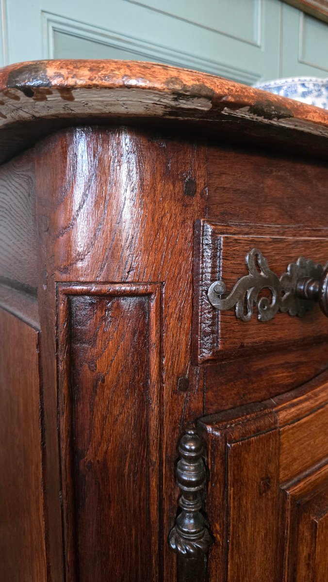 Buffet de chasse réalisé anciennement à partir d'un buffet deux-corps de boiserie  du XVIIIe-photo-6