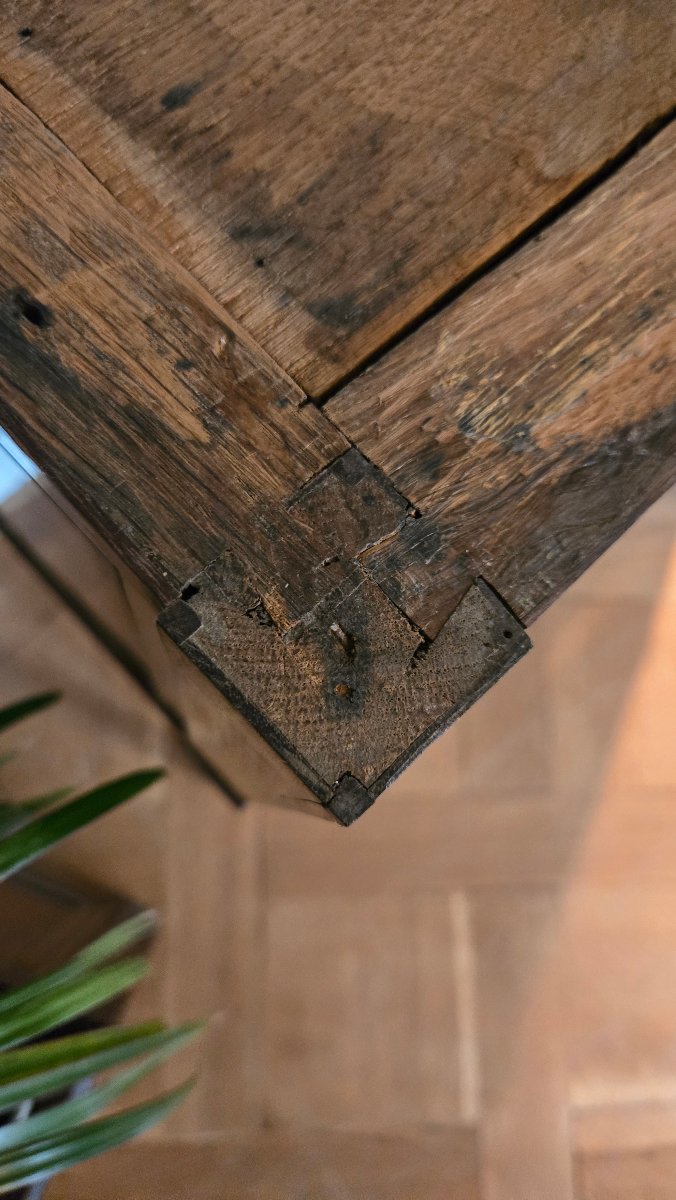 petite commode de salon dite chiffonnière, en placage de citronnier et d’amarante, fin XVIIIe-photo-4