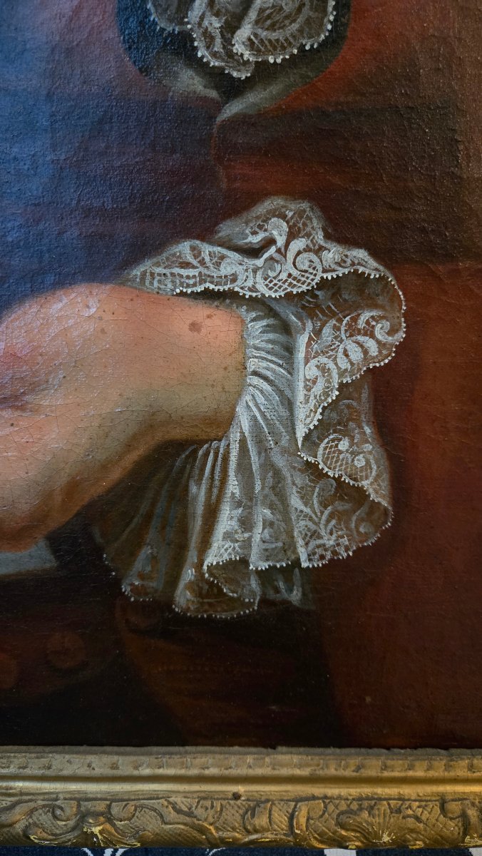 Portrait Of An Architect With Compass – Oil On Canvas, Signed And Dated 1757 – 18th Century-photo-1