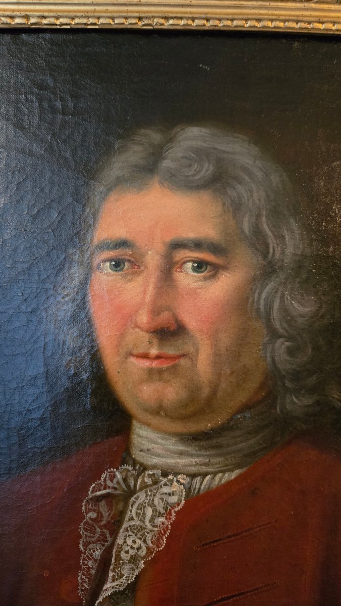Portrait Of An Architect With Compass – Oil On Canvas, Signed And Dated 1757 – 18th Century-photo-5