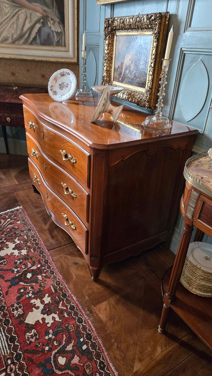 commode de port en acajou massif, d'époque Louis XV – XVIIIe siècle.   -photo-2