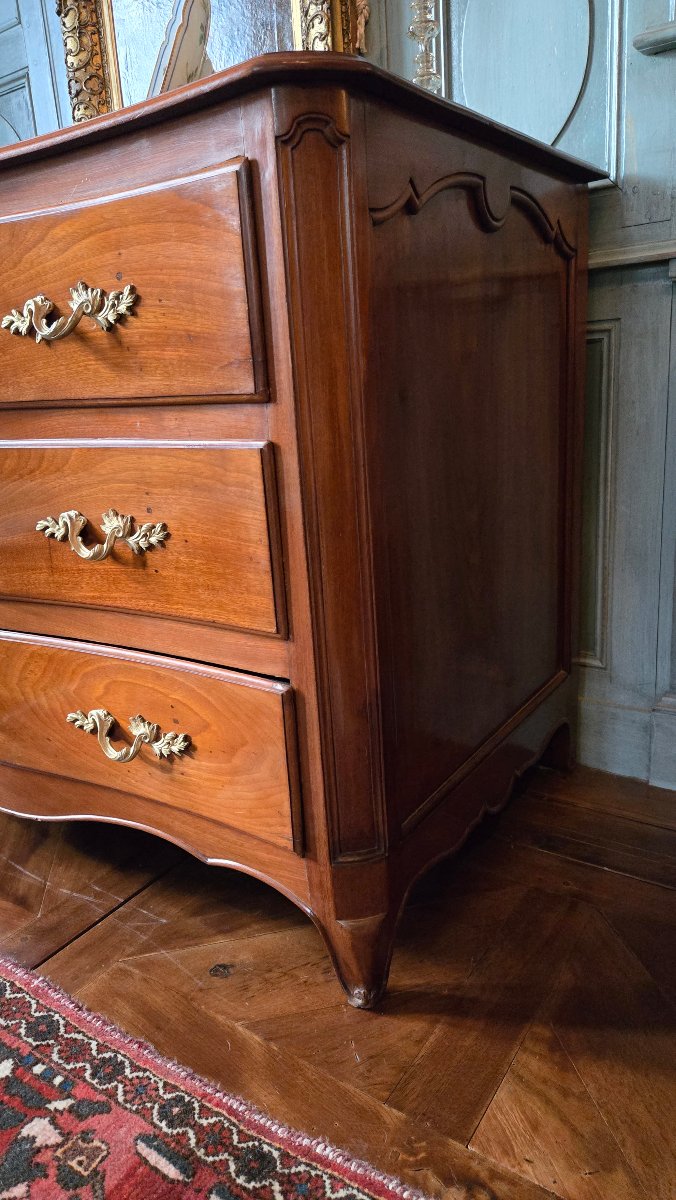 commode de port en acajou massif, d'époque Louis XV – XVIIIe siècle.   -photo-3