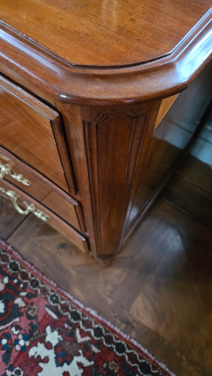 commode de port en acajou massif, d'époque Louis XV – XVIIIe siècle.   -photo-4