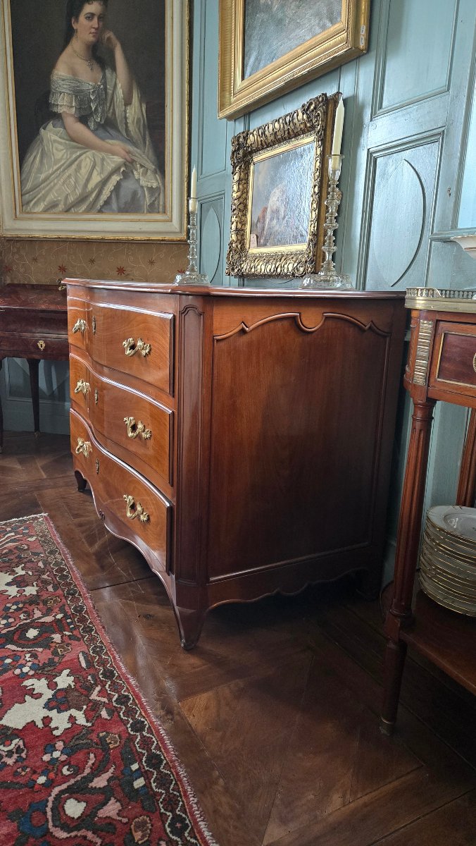 commode de port en acajou massif, d'époque Louis XV – XVIIIe siècle.   -photo-7