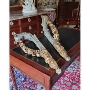 Pair Of Napoleon III Period Curtain Rod Support