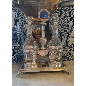 Restoration Style Vinegar Cruet, Saint Louis Crystal