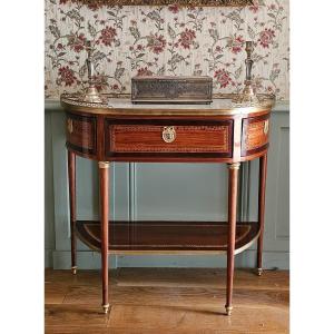 Louis XVI Period Console, In Precious Wood Veneer 