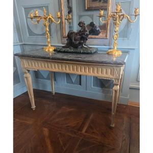 Table De Milieu Louis XVI En Bois Peint, France Vers 1780.  