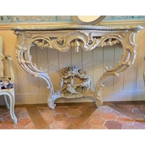 Console murale à décor cynégétique – France, époque Louis XV, vers 1745–1755