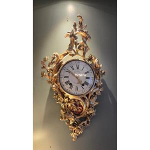 Louis XV Wall-mounted Cartel Attributed To Jean-joseph De Saint-germain.   