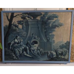 Overdoor (2) — France, 18th Century, Work Of A Follower Of Christophe Huet.