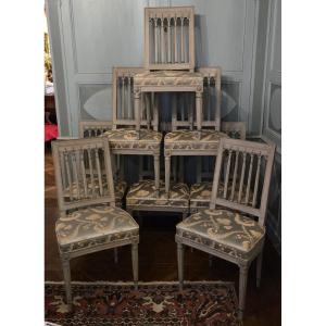 Set Of Eight Parisian Neoclassical Chairs — 18th Century. Paris, Circa 1785–1795 