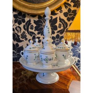 Serviteur à Crème en porcelaine, décors au Barbeaux vers 1800