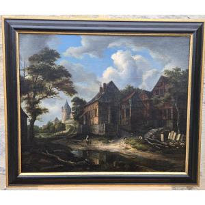 Début XIXeme, d’après “Farmhouses and a Tower” de Jacob van Ruisdael (Taft Museum of Art).  