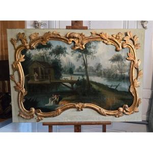 Louis XV-era Wood Paneled Transom. This Louis XV-era Wood Paneled Transom.