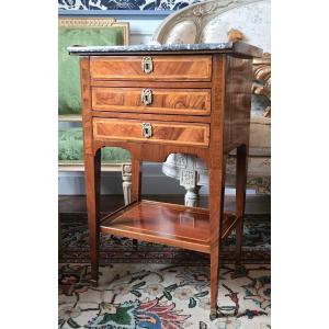 Small Chest Of Drawers With Writing Desk Louis XVI Period, Late 18th Century.