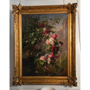 Charlotte élise Puyroche-wagner (1828–1895) – Flowers Among Thorns – 1861 Salon.