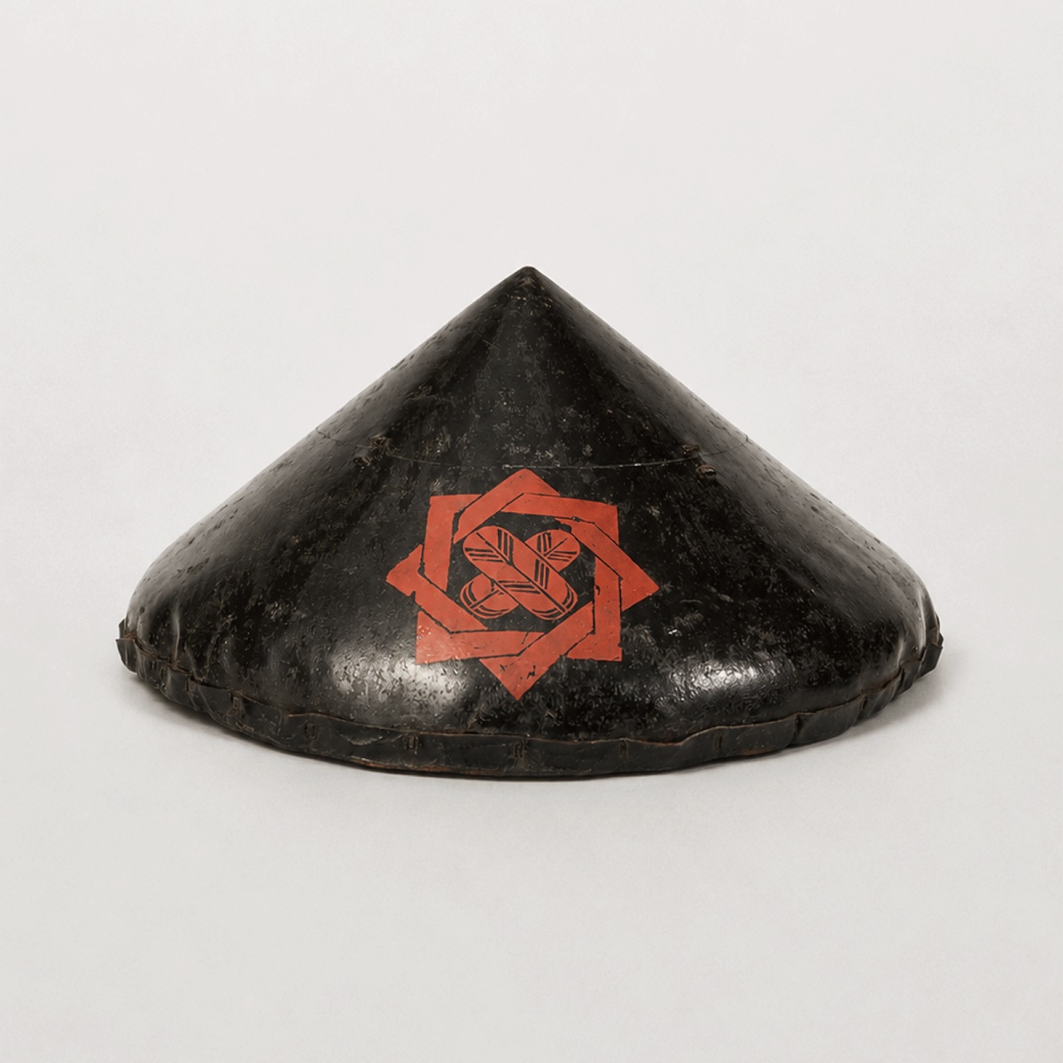 Chapeau D’arme De Samouraï Jingasa - Toppai Jingasa Epoque Edo - 18eme Siècle — Japon