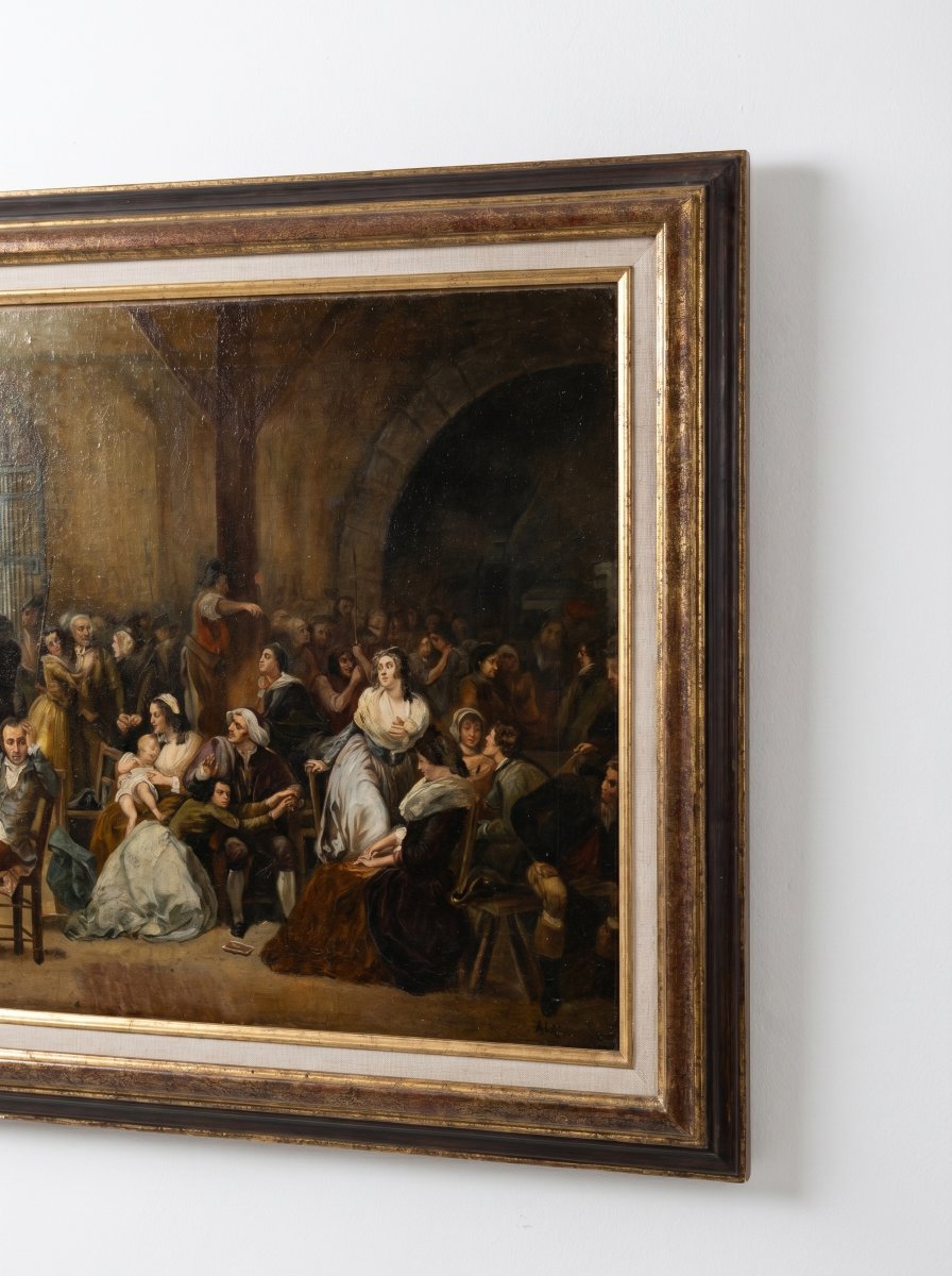 Peinture à l’huile ancienne signée Charles-Louis Müller -photo-2