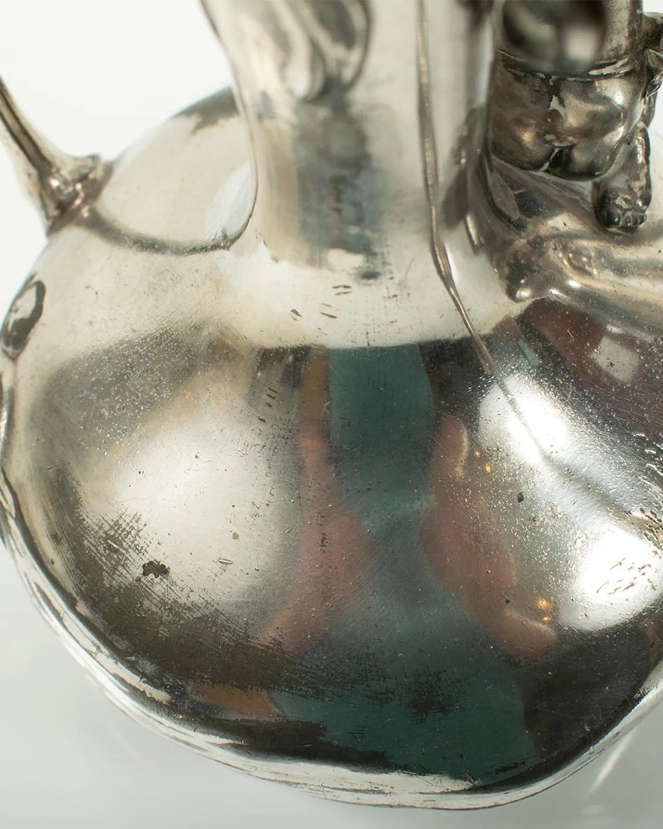 Rare Pair Of Art Nouveau Silver-plated Vases By Wmf, Circa 1900-photo-3