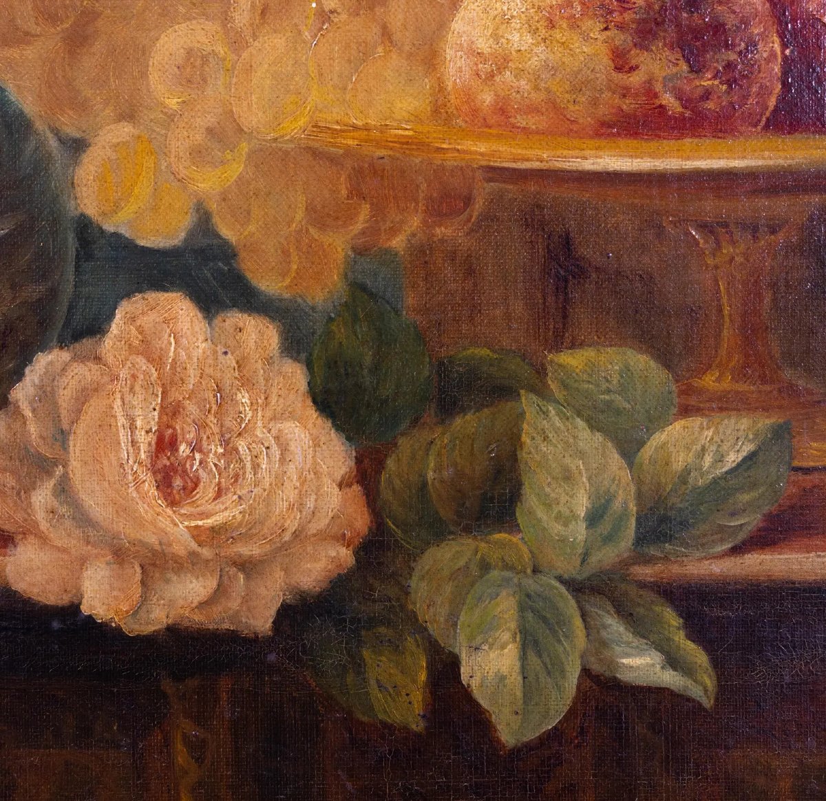 Nature morte ancienne de 1896 – Ancienne collection Manoir aux Quat’ Saisons-photo-4