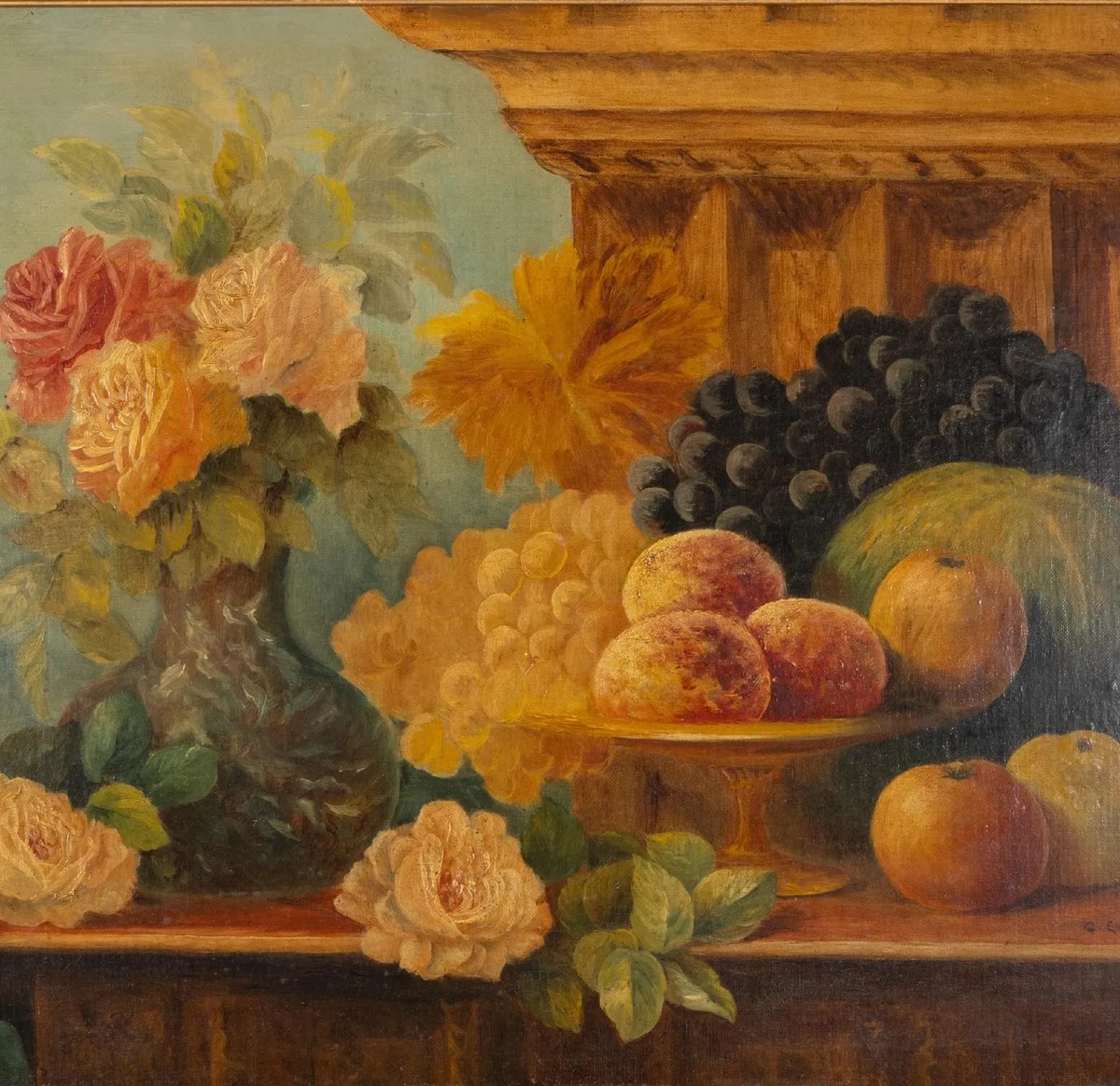 Nature morte ancienne de 1896 – Ancienne collection Manoir aux Quat’ Saisons-photo-5