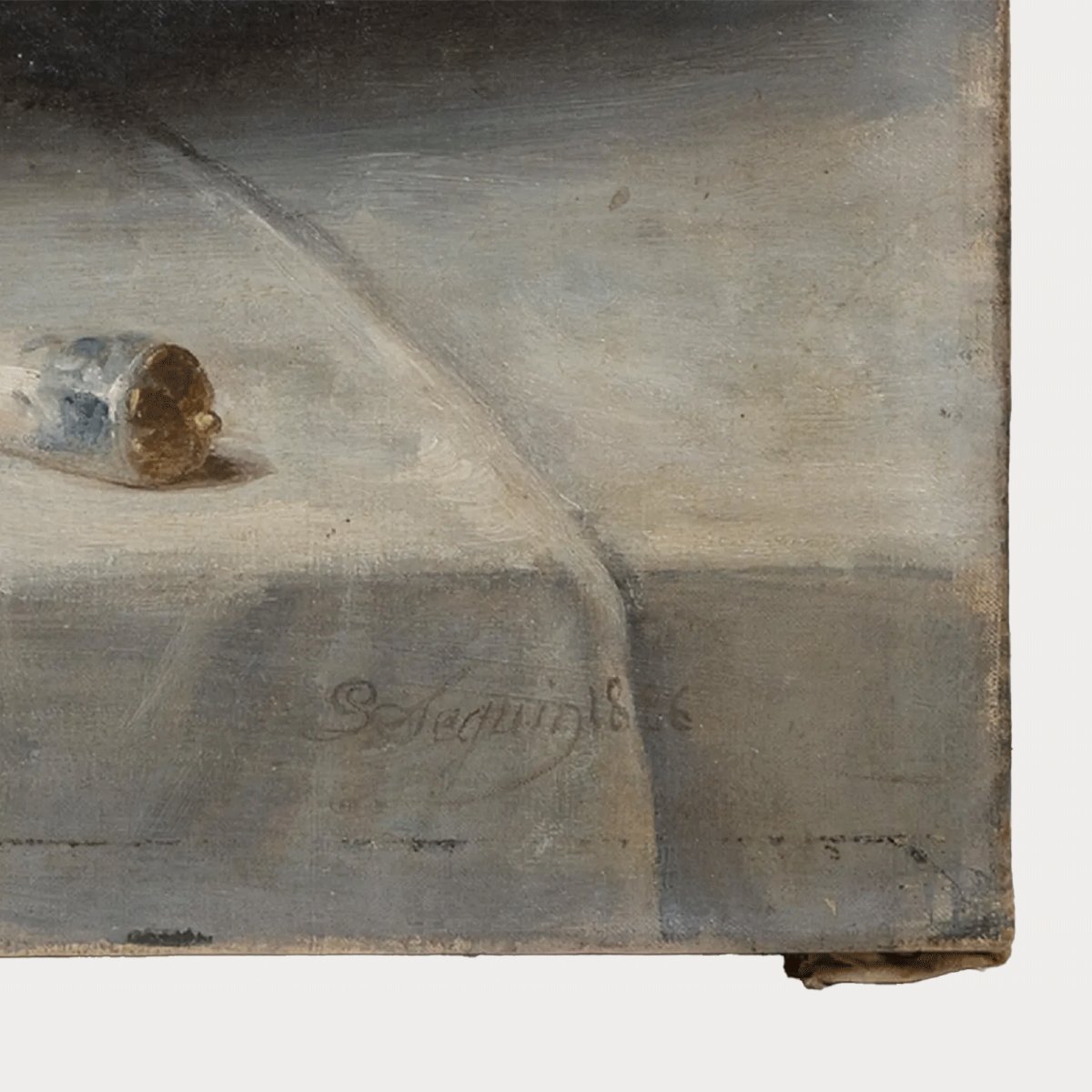 Nature morte française originale du XIXe siècle signée P. Seguin, 1886 -photo-3