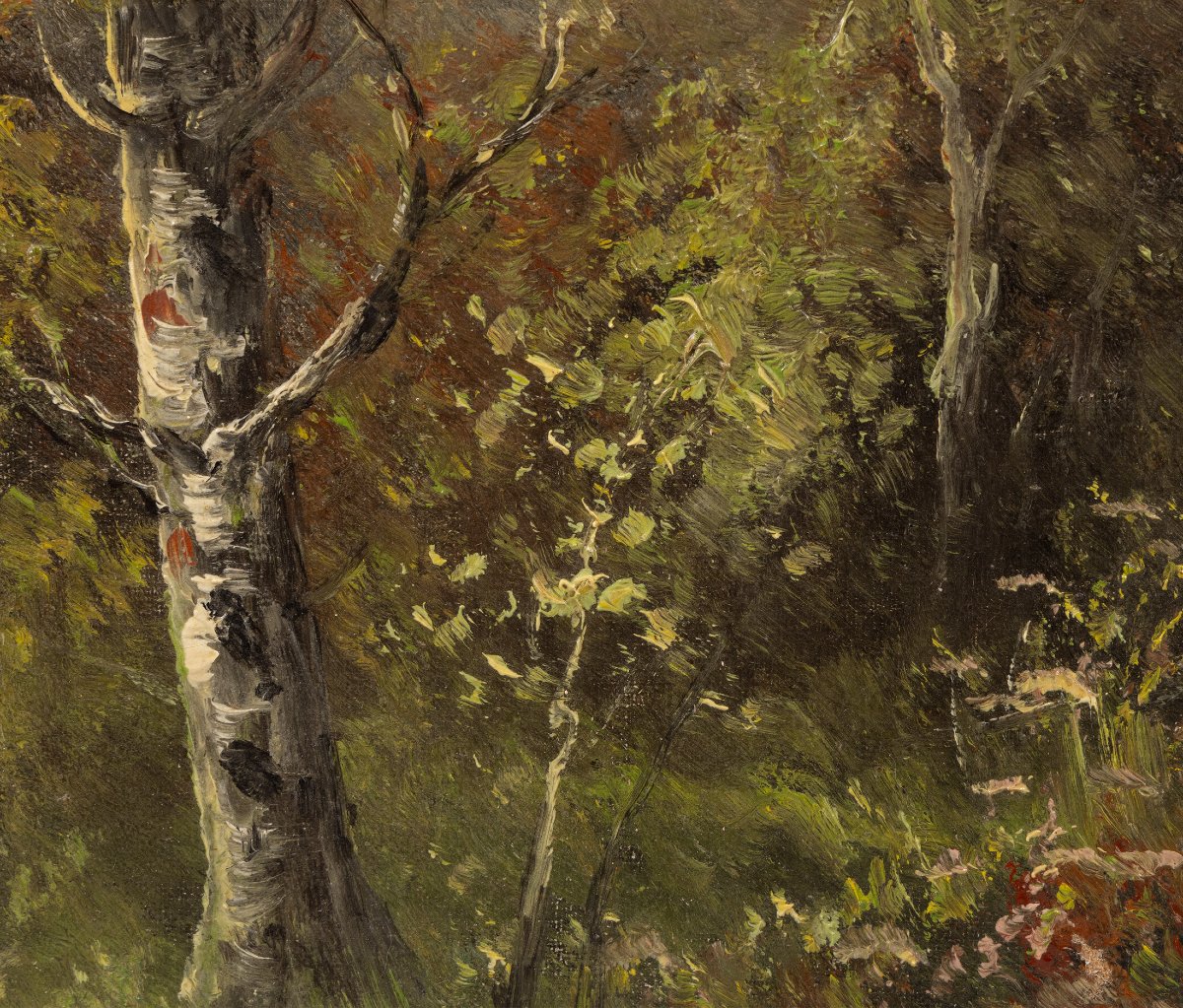 French Landscape, Barbizon School, Oil On Canvas, Signed J. Henry, Late 19th Century-photo-2