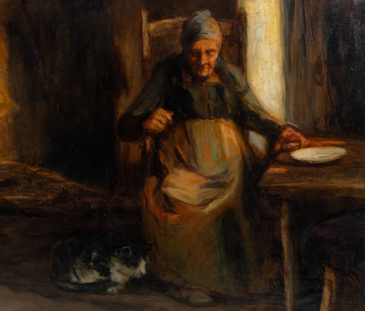 Louis Manceaux. « Vers le couchant », huile sur toile, Exposition et provenance - grand format-photo-3